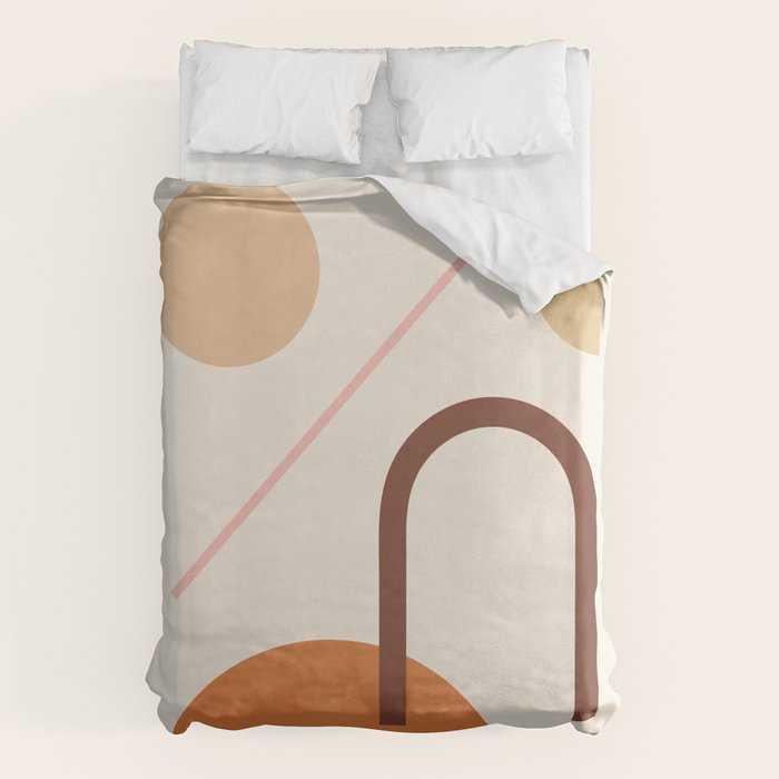 Abstraction_GEOMETRIC_SHAPE_ART_Minimalism_001C Duvet Cover Gallery Image 1