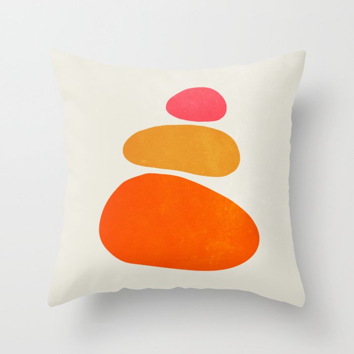 Pebbles: Mid Century Abstraction Throw Pillow Gallery Image 6