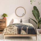 Egyptian Cat - Bastet on papyrus Comforter Gallery Image 3