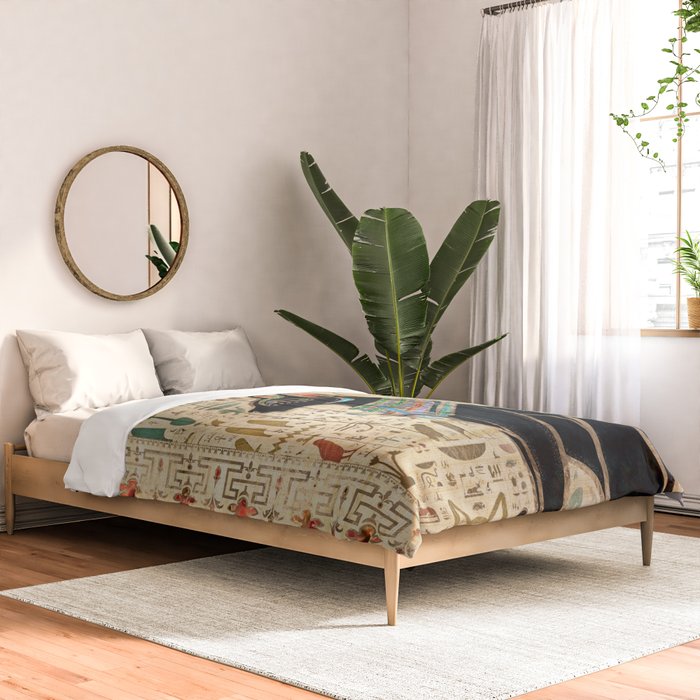 Egyptian Cat - Bastet on papyrus Comforter Gallery Image 2