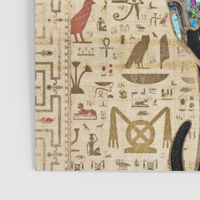 Egyptian Cat - Bastet on papyrus Poster Gallery Image 3