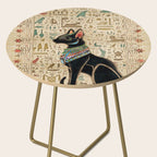 Egyptian Cat - Bastet on papyrus Side Table Gallery Image 2