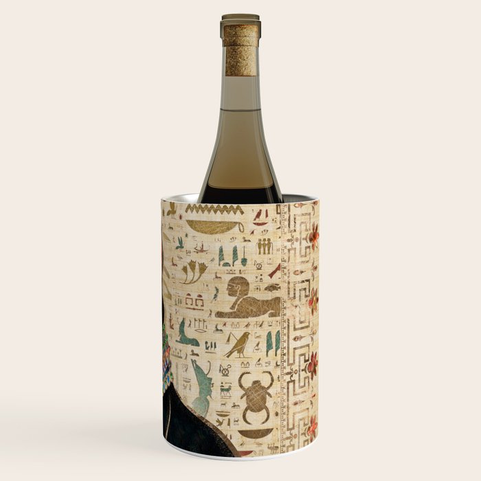 Egyptian Cat - Bastet on papyrus Wine Chiller Gallery Image 3