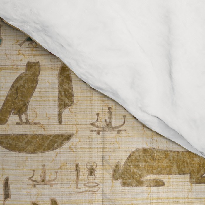 Egyptian Cat - Bastet on papyrus Comforter Gallery Image 4