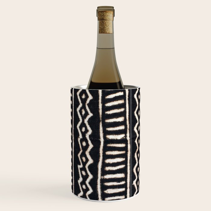 African Vintage Mali Mud Cloth Print Wine Chiller Gallery Image 3