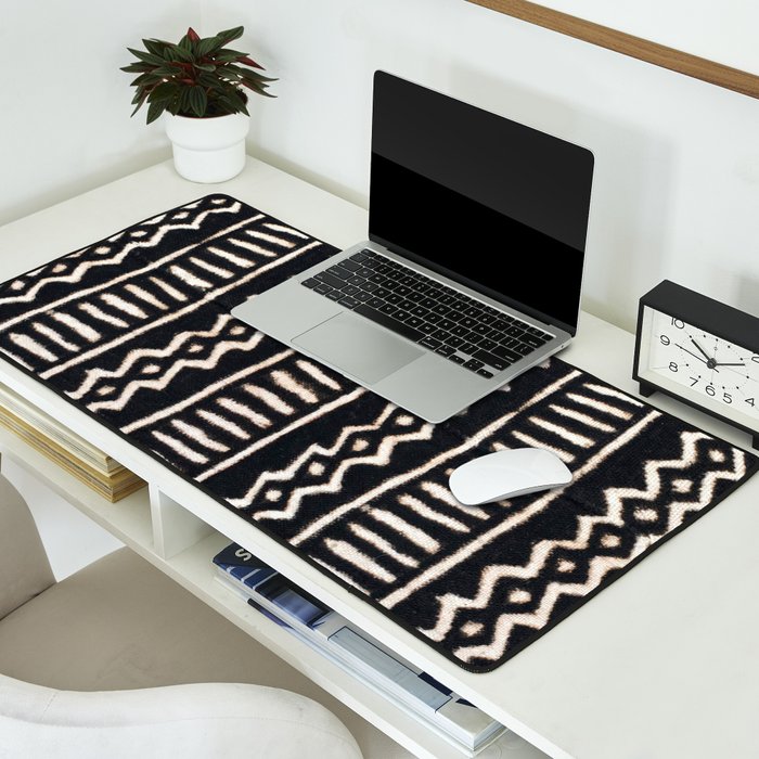 African Vintage Mali Mud Cloth Print Desk Mat Gallery Image 2