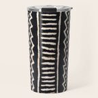 African Vintage Mali Mud Cloth Print Travel Mug Gallery Image 1