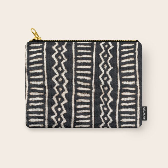 African Vintage Mali Mud Cloth Print Carry All Pouch Gallery Image 1