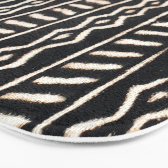 African Vintage Mali Mud Cloth Print Bath Mat Gallery Image 3