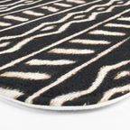 African Vintage Mali Mud Cloth Print Bath Mat Gallery Image 3
