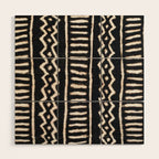 African Vintage Mali Mud Cloth Print Wood Wall Art Gallery Image 1