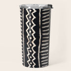 African Vintage Mali Mud Cloth Print Travel Mug Gallery Image 2