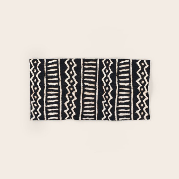 African Vintage Mali Mud Cloth Print Bath Towel Gallery Image 1