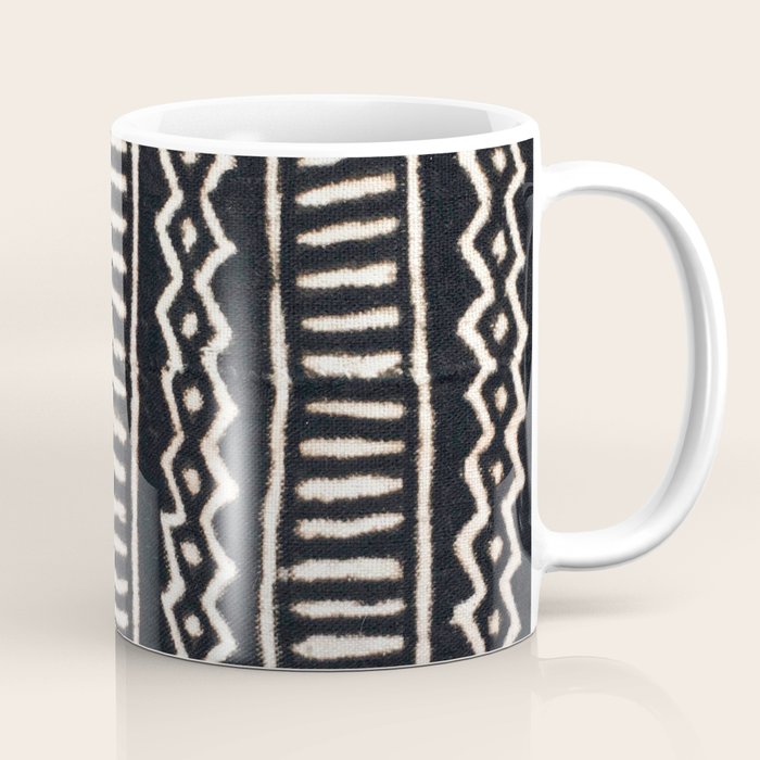 African Vintage Mali Mud Cloth Print Coffee Mug Gallery Image 1