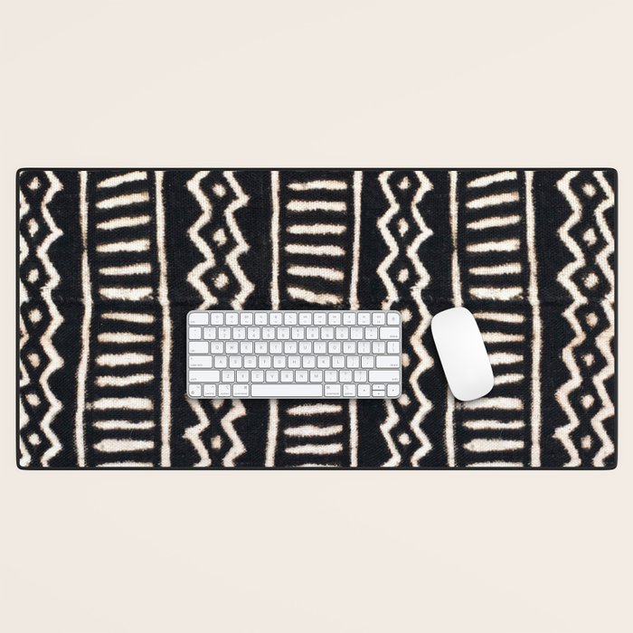 African Vintage Mali Mud Cloth Print Desk Mat Gallery Image 1