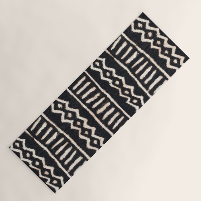 African Vintage Mali Mud Cloth Print Yoga Mat Gallery Image 1