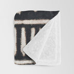African Vintage Mali Mud Cloth Print Throw Blanket Gallery Image 3