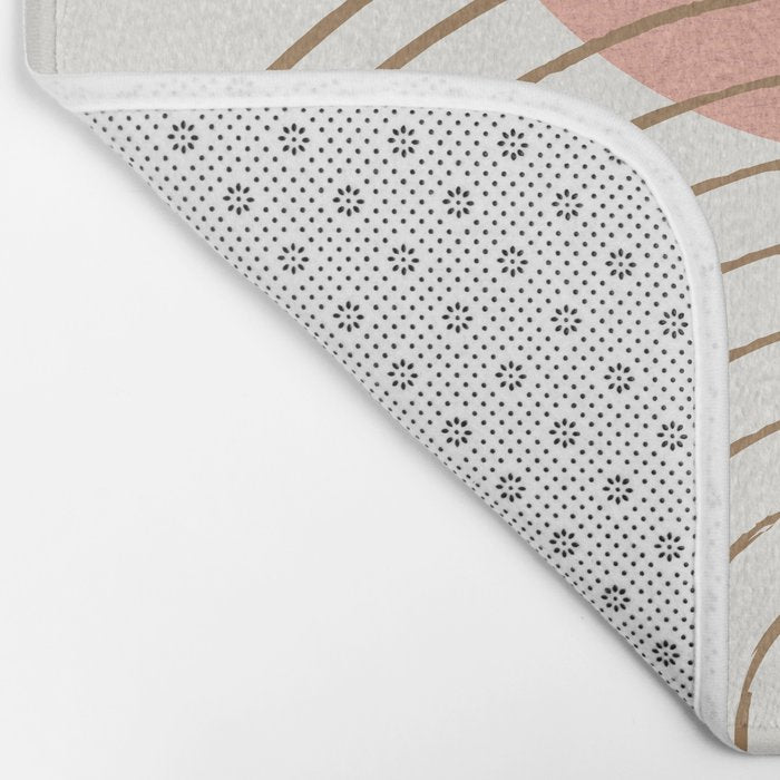 Pink Sun Mid-Century Full Bath Mat Gallery Image 2