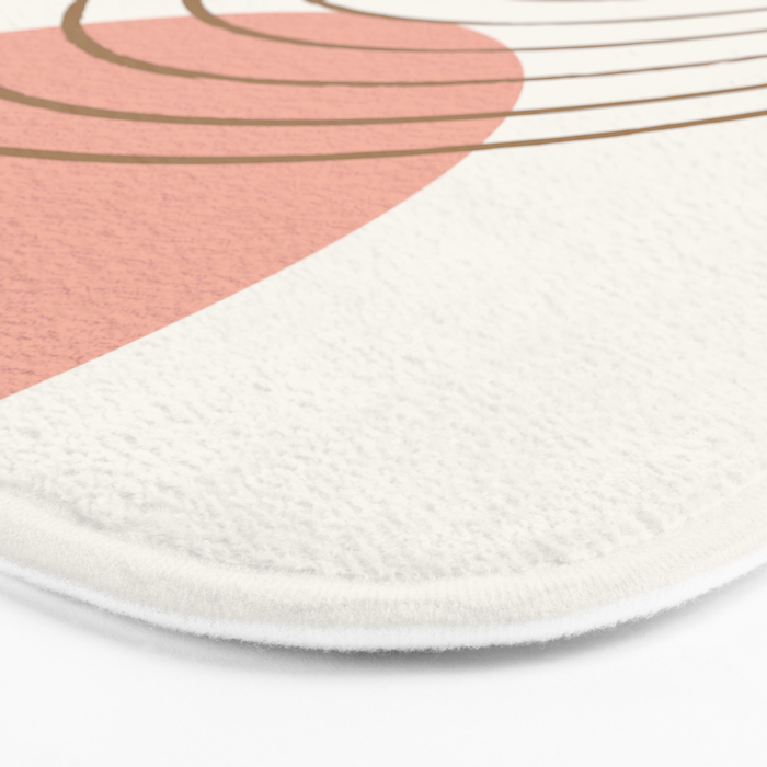 Pink Sun Mid-Century Full Bath Mat Gallery Image 3