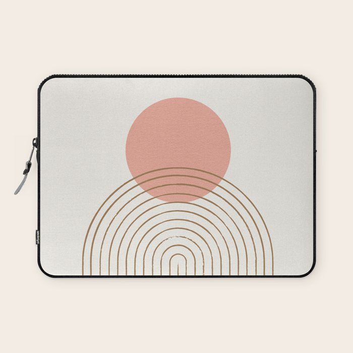 Pink Sun Mid-Century Full Laptop Sleeve Gallery Image 1