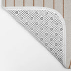 Minimal Line Curvature VI Earthy Natural Mid Century Modern Arch Abstract Bath Mat Gallery Image 2