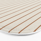 Minimal Line Curvature VI Earthy Natural Mid Century Modern Arch Abstract Bath Mat Gallery Image 3