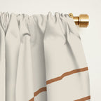Minimal Line Curvature VI Earthy Natural Mid Century Modern Arch Abstract Window Curtain Gallery Image 2