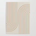 Minimal Line Curvature VI Earthy Natural Mid Century Modern Arch Abstract Poster Gallery Image 4
