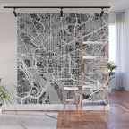 Washington DC City Street Map Wall Mural Gallery Image 1