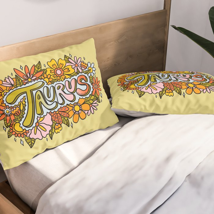Taurus Flowers Pillow Sham Gallery Image 2