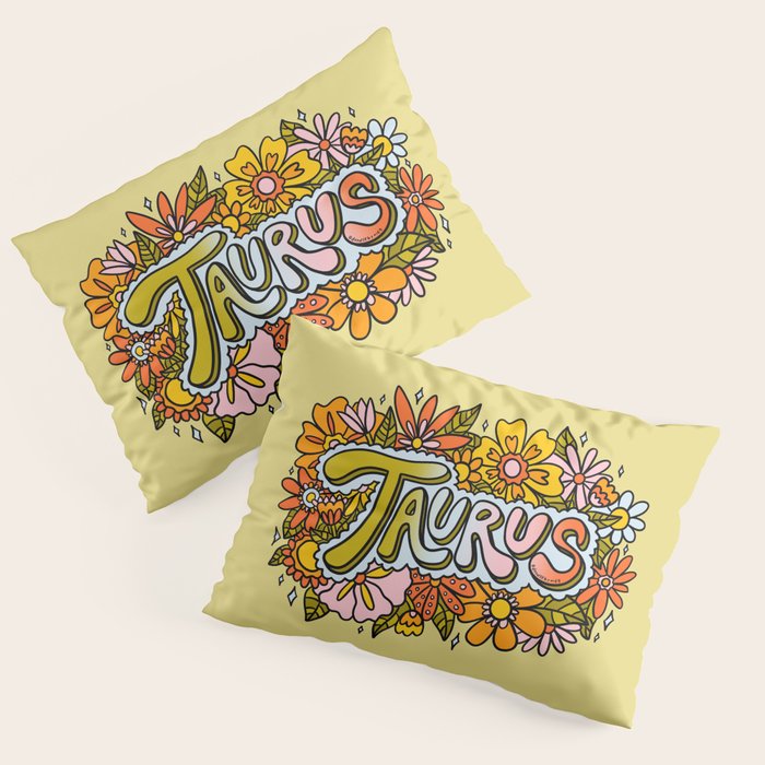 Taurus Flowers Pillow Sham Gallery Image 3