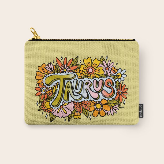 Taurus Flowers Carry All Pouch Gallery Image 1