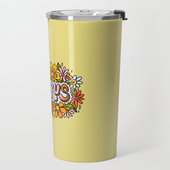 Taurus Flowers Travel Mug Gallery Image 2