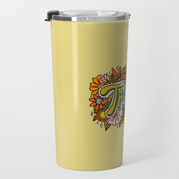 Taurus Flowers Travel Mug Gallery Image 3