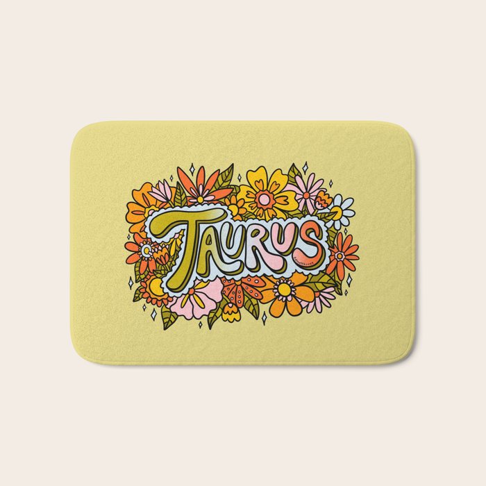 Taurus Flowers Bath Mat Gallery Image 1