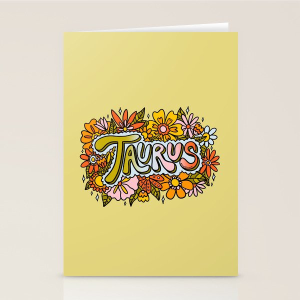 Taurus Flowers Stationery Card Gallery Image 2