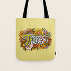 Taurus Flowers Tote Bag Gallery Image 1