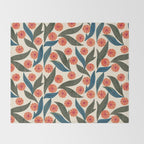 Ruby Floral Throw Blanket Gallery Image 2