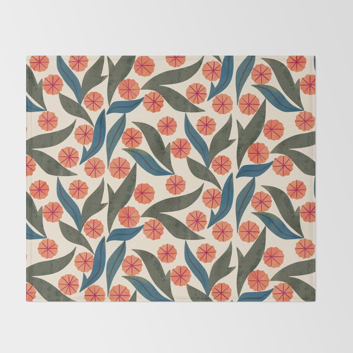 Ruby Floral Throw Blanket Gallery Image 2