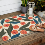 Ruby Floral Outdoor Rug Gallery Image 2