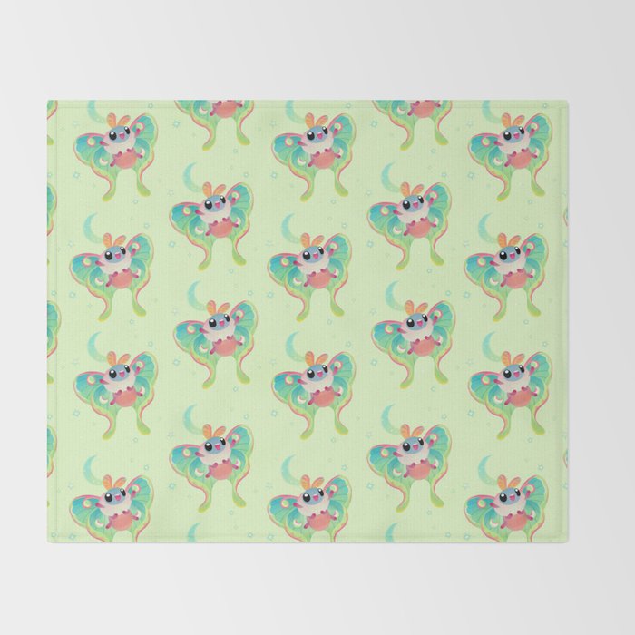 Luna Moth Throw Blanket Gallery Image 2