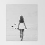 Surf Girl Throw Blanket Gallery Image 2
