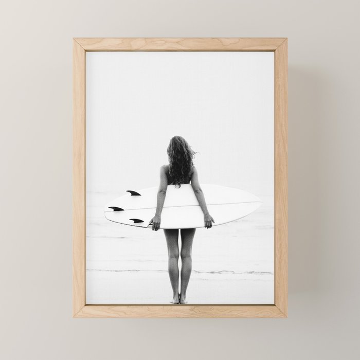Surf Girl Mini Art Print Gallery Image 1