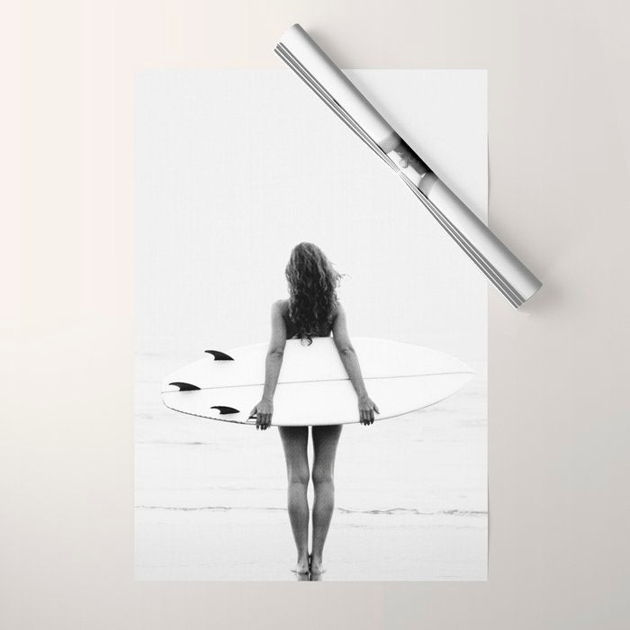 Surf Girl Wrapping Paper Gallery Image 1