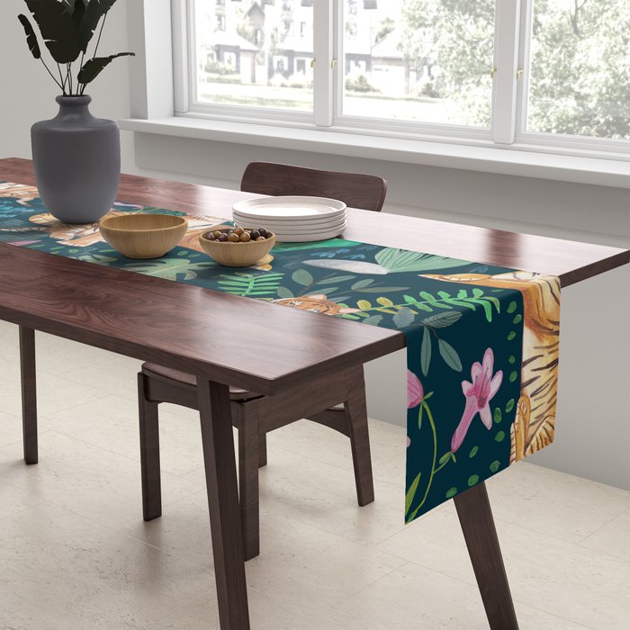 Tiger pattern Table Runner Gallery Image 2