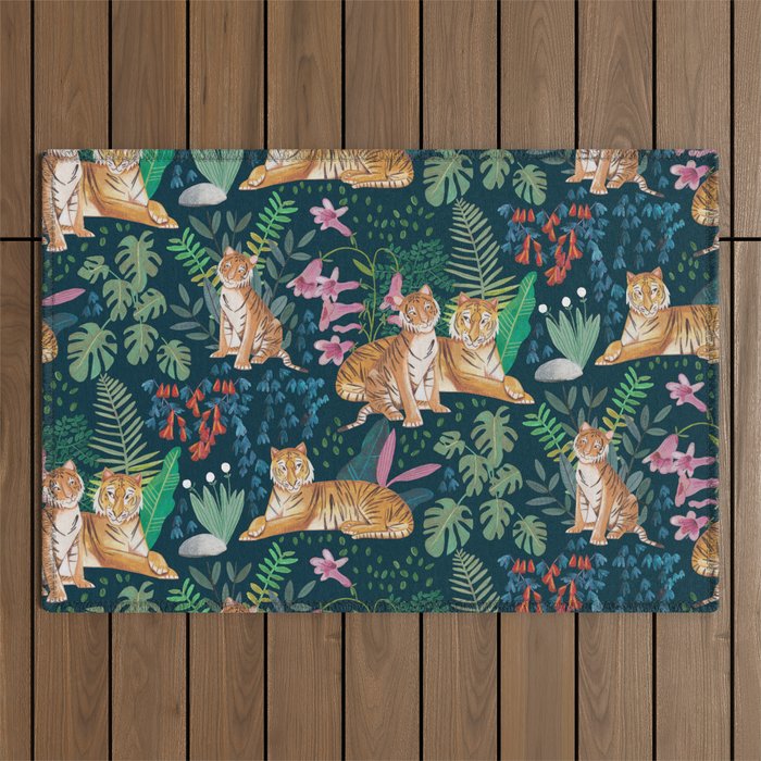 Tiger pattern Outdoor Rug Gallery Image 1