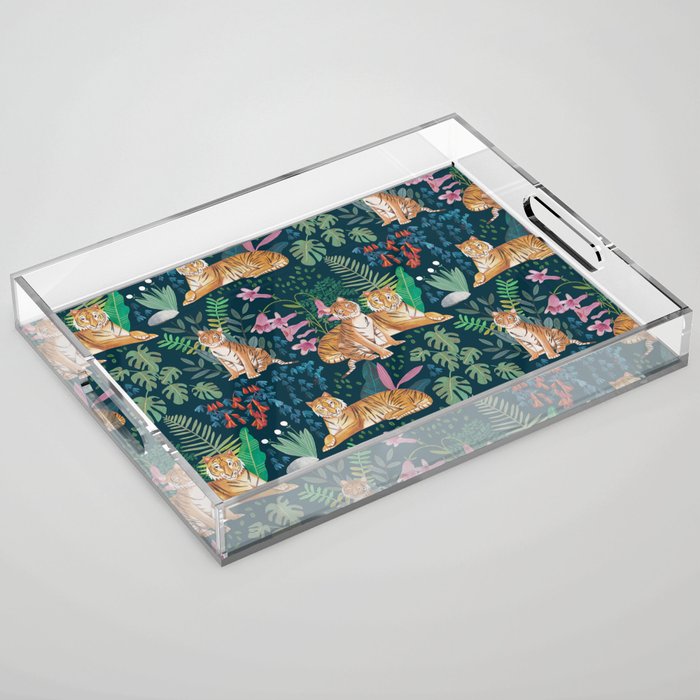 Tiger pattern Acrylic Tray Gallery Image 1