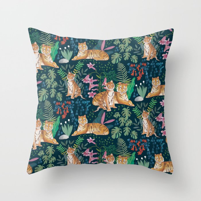 Tiger pattern Throw Pillow Gallery Image 6