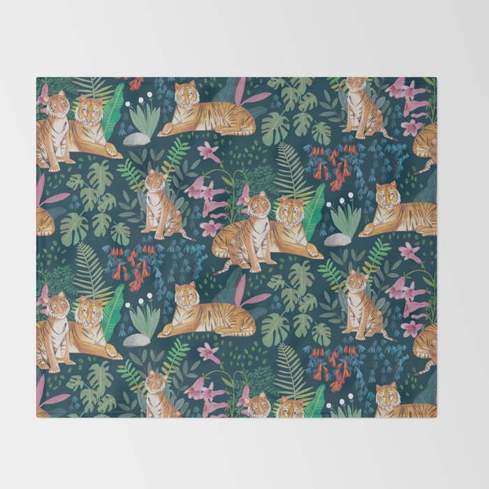 Tiger pattern Throw Blanket Gallery Image 2