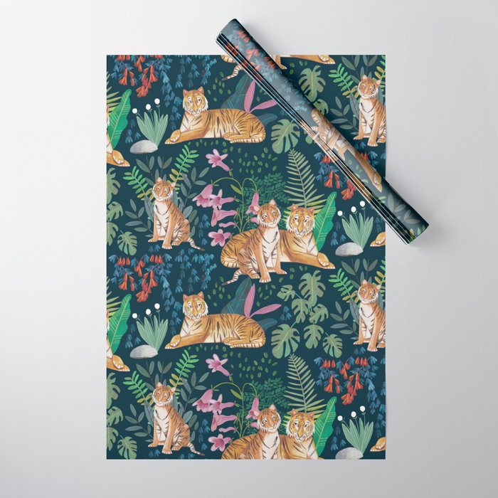 Tiger pattern Wrapping Paper Gallery Image 1